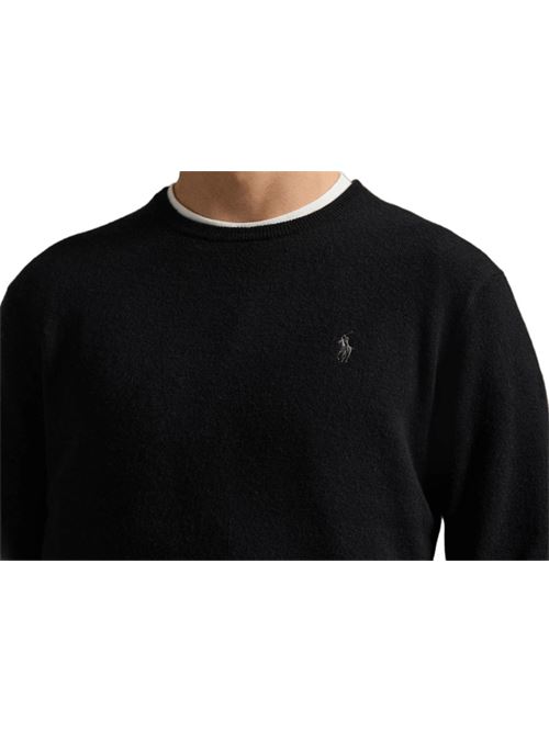 Maglia da uomo in lana, girocollo, colore black POLO RALPH LAUREN | 710974148003